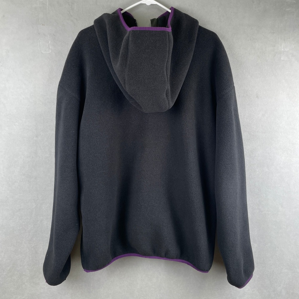 Nike ACG Mens Half Zip Sherpa Fleece Hoodie Black Purple AJ1987-010 M Gorpcore - Picture 2 of 11